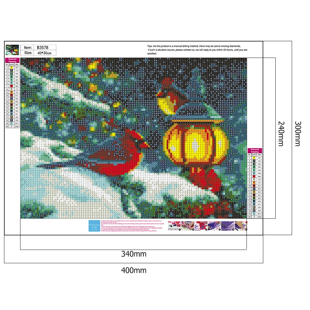 Diamond Painting - Full Round -Winter Birds