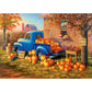 5D Diy Diamond Painting Kit Full Round Beads Pumpkin Car