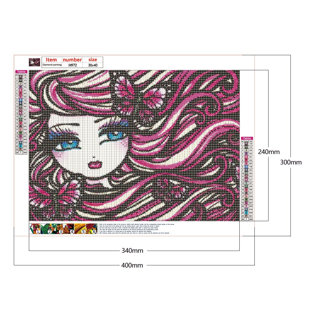 Diamond Painting - Full Round -Girl with Big Eyes