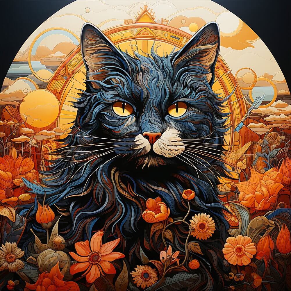 5D DIY Diamond Painting - Full Round / Square - Field Cat