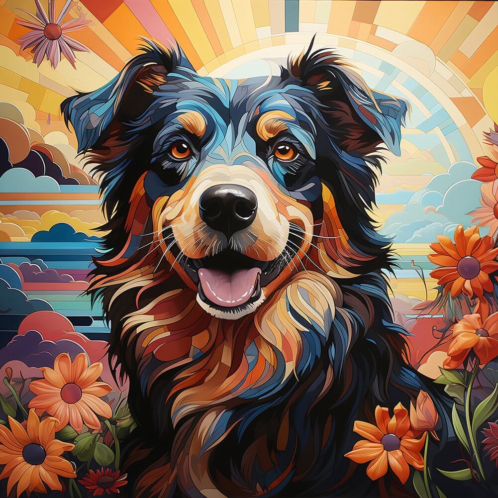 5D DIY Diamond Painting - Full Round / Square - Field Dog