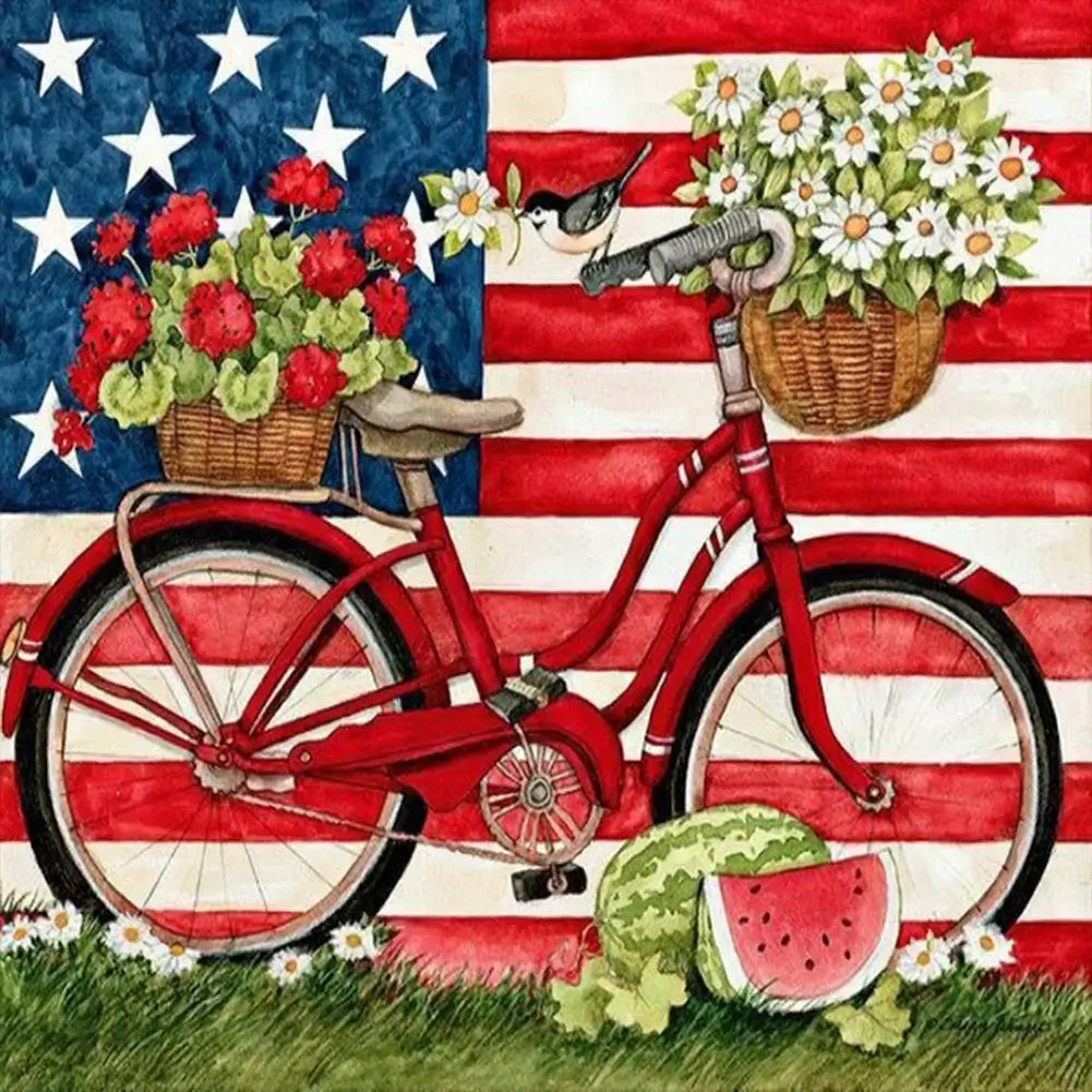 Flag Bike Diamond Painting