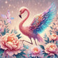 Flamingo In Flowers Diamond Painting