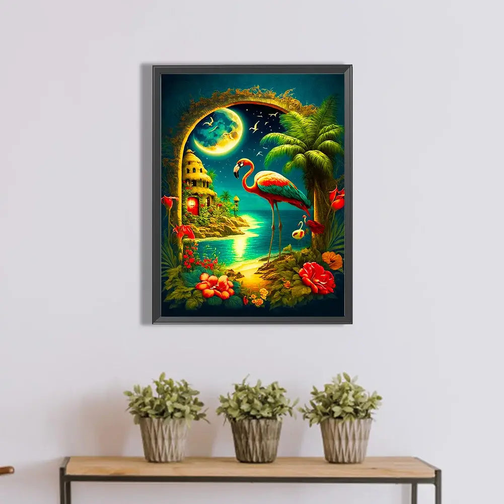 Flamingos View Diamond Painting