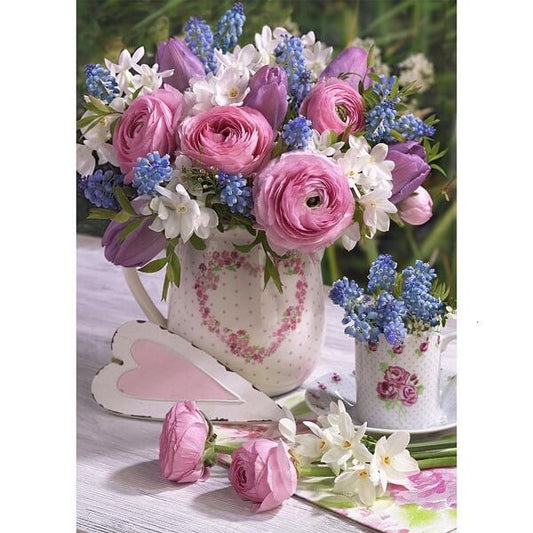 5D DIY Diamond Painting Kit Full Round Drill Flowers