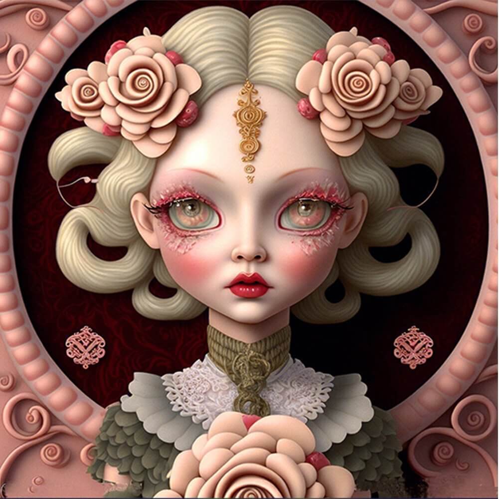 5D DIY Diamond Painting Kit - Full Round / Square - Flower and Girl
