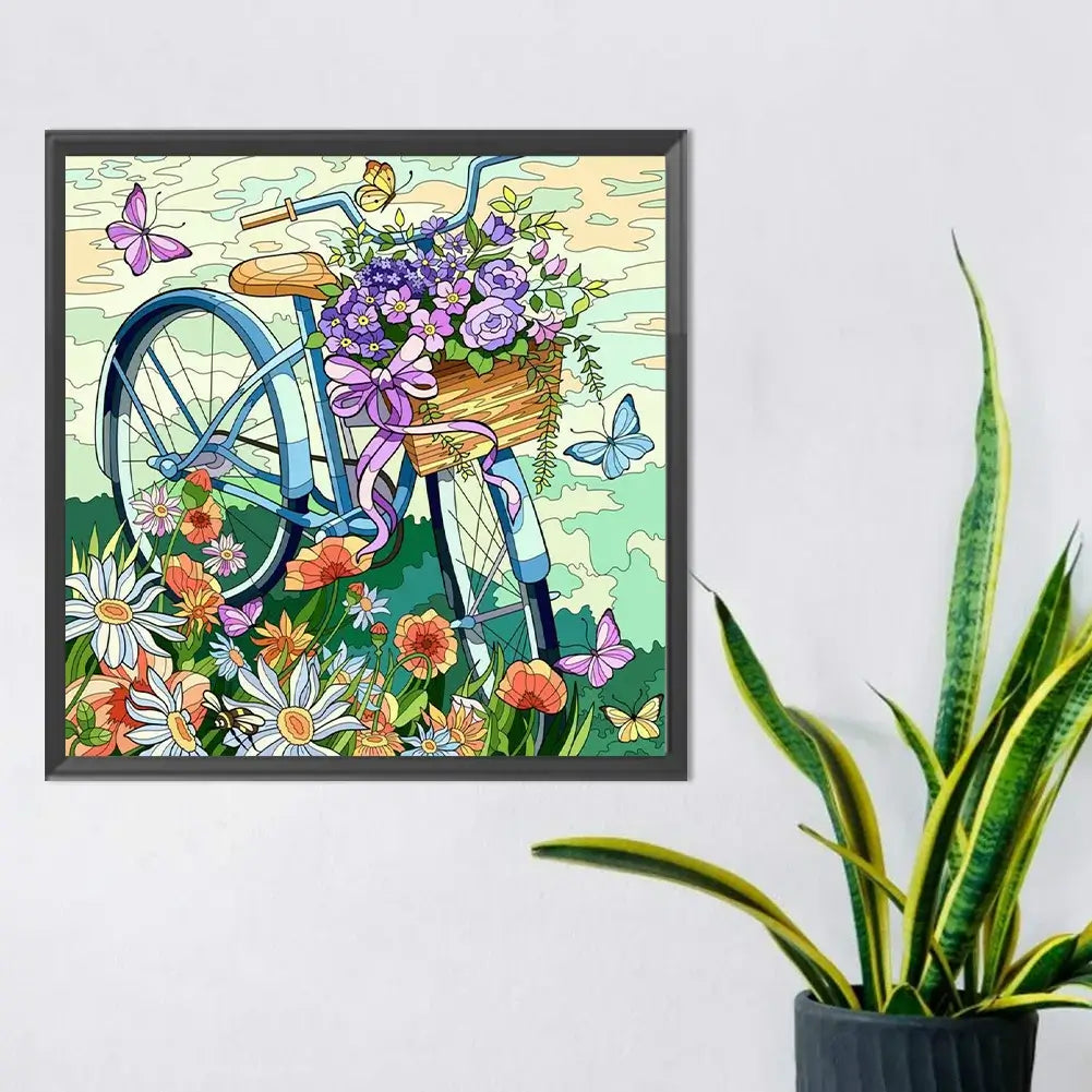  The Flower Bicycle Diamond Painting