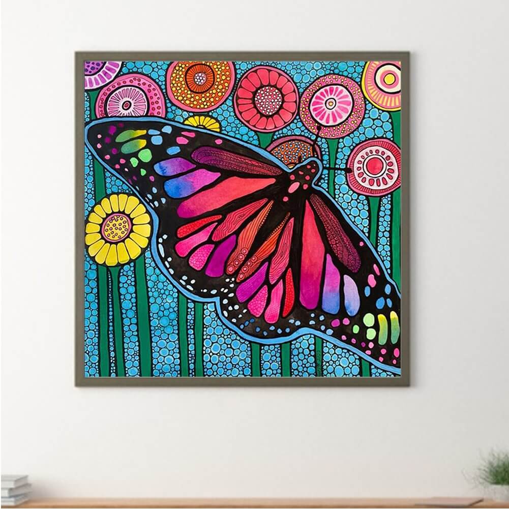 5D DIY Diamond Painting Kit - Full Round / Square - Flower & Butterfly B