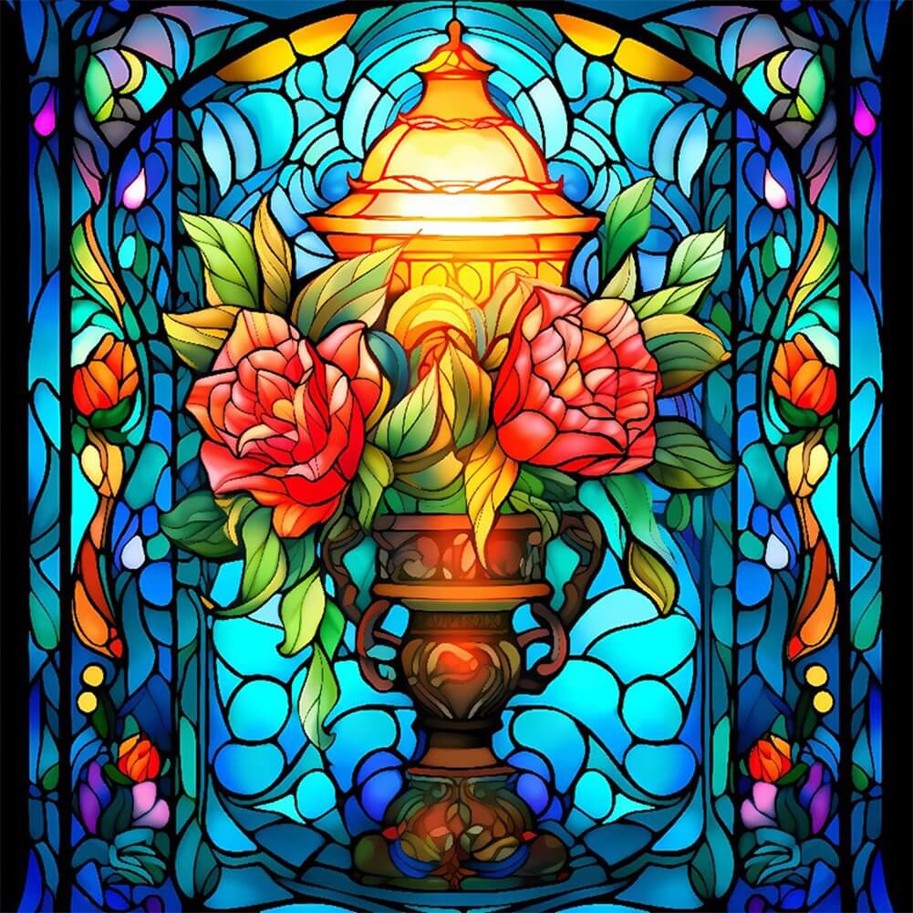 5D DIY Diamond Painting Kit - Full Round / Square - Flower Candle Flame