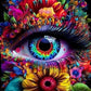 flower eye diamond art kit