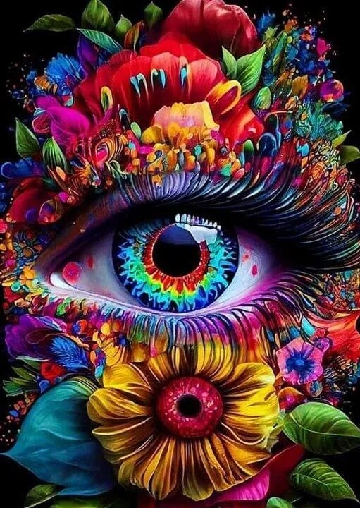 flower eye diamond art kit