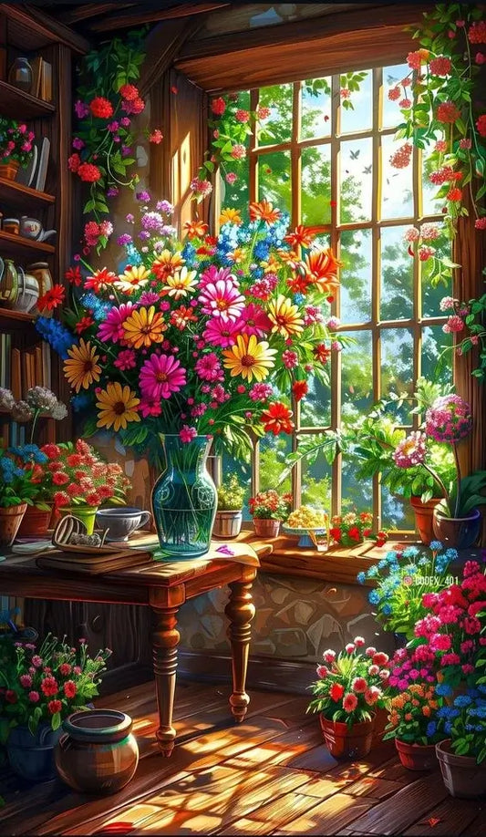 Flower Vase Diamond Painting