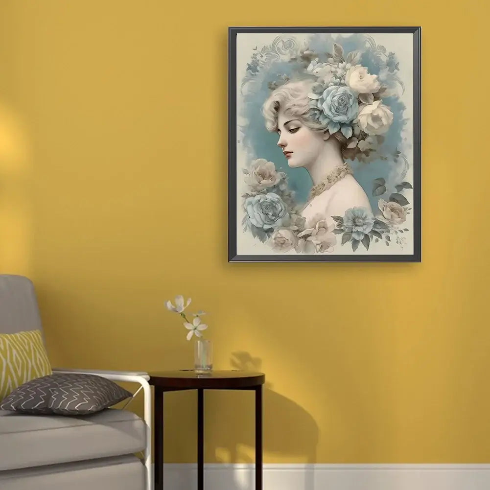 DIY Flower Woman Paint By Number Acrylic Oil Painting