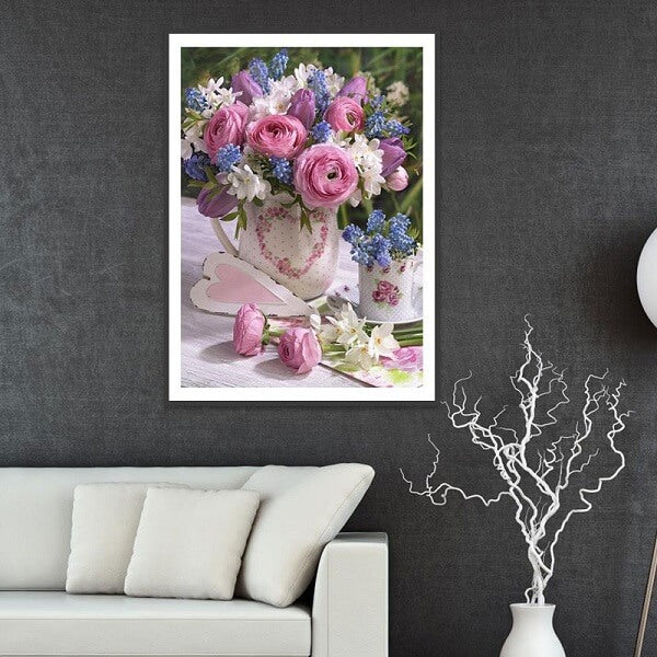 5D DIY Diamond Painting Kit Full Round Drill Flowers