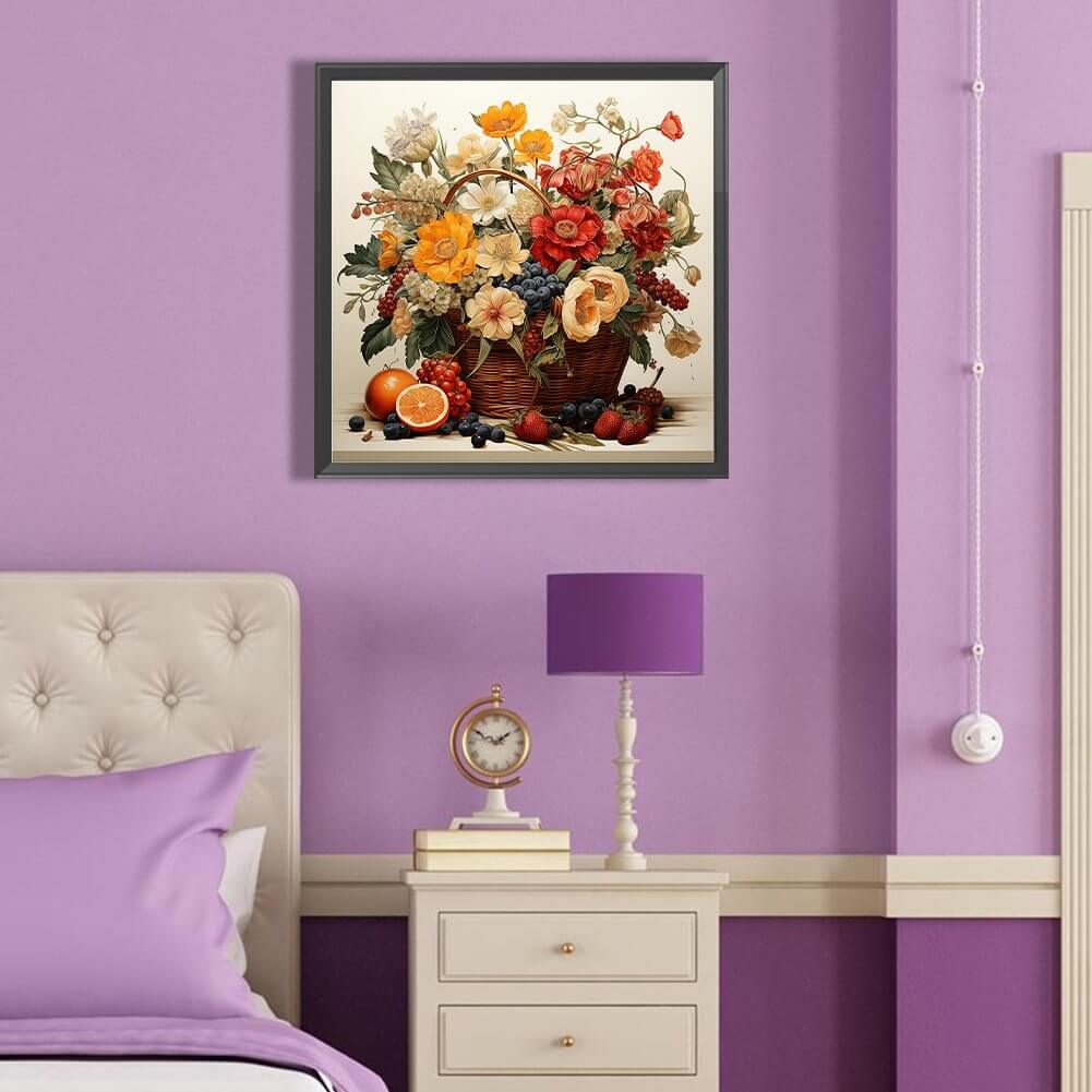 Flowers Basket 5D Diamond Painting Kit