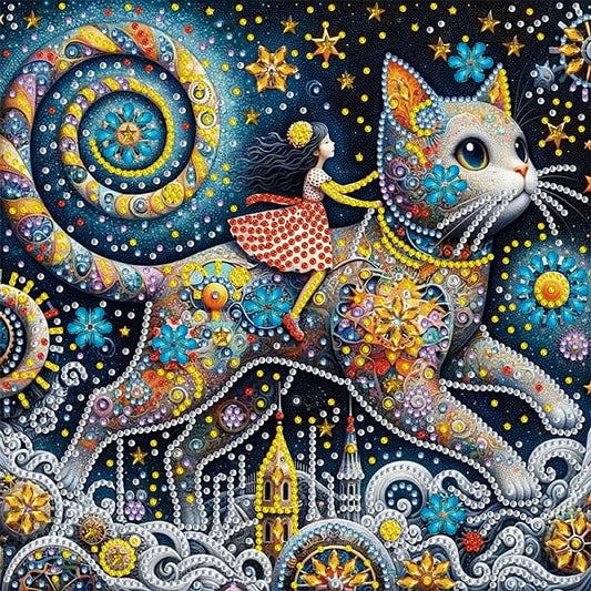 Flying Cat Crystal Rhinestone Diamond Painting Kit