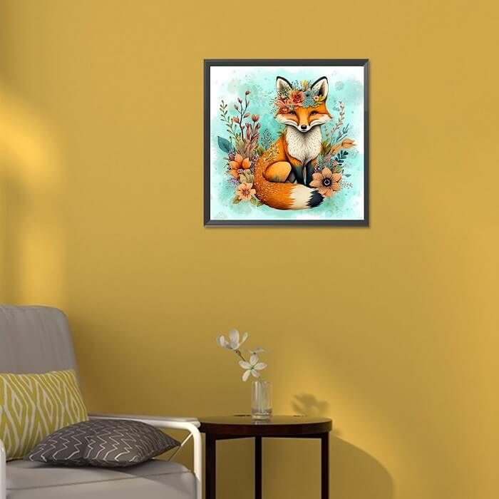 fox diamond embroidery art