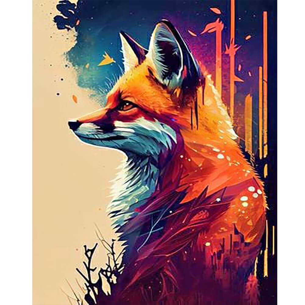 5D DIY Diamond Painting Kit - Full Round / Square - Fox B