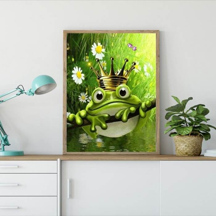 frog king 5d diamond mosaic crafts  