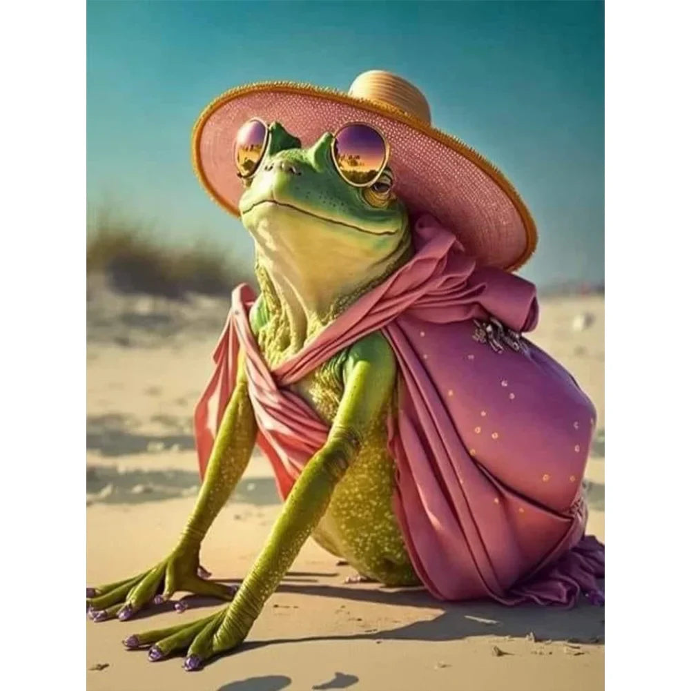 frog on trip diamond paitning art