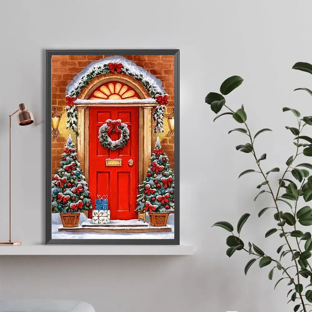 Front of The Door Christmas Diamond Painting