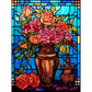 Diamond Painting - Full Round / Square - Stained Glass Rose Vase A