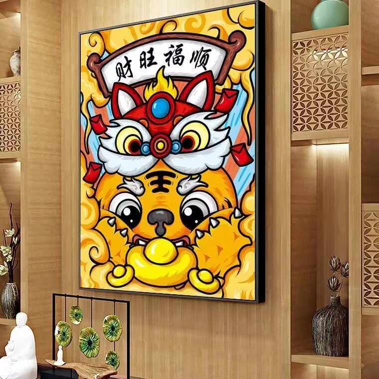 full drill tiger diamond painting kit