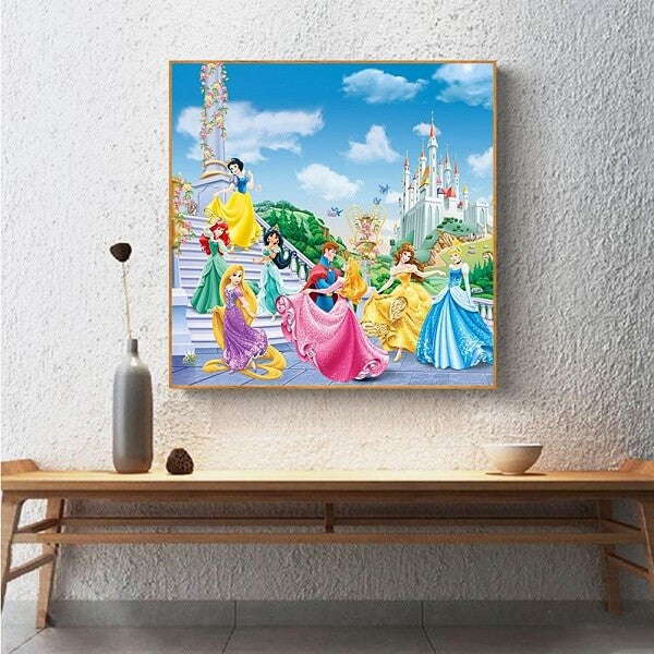 full round princess party 5d diamond painting kit