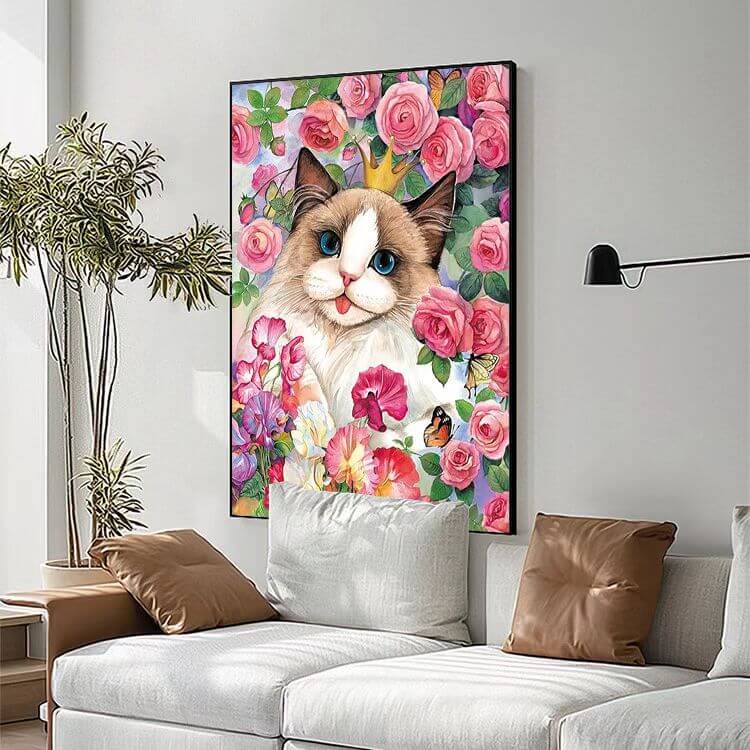 blossom cat diamond embroidery kit