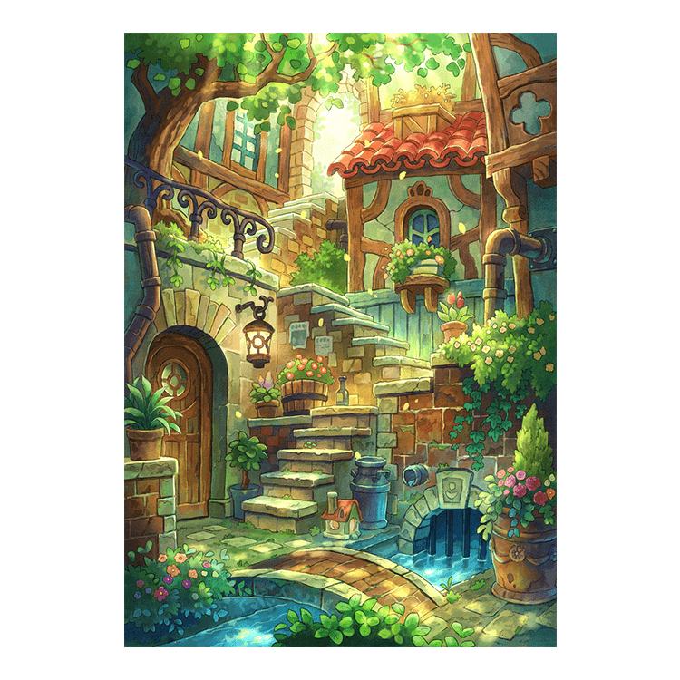 Diamond painting - Full Round / Square - Garden Cottage
