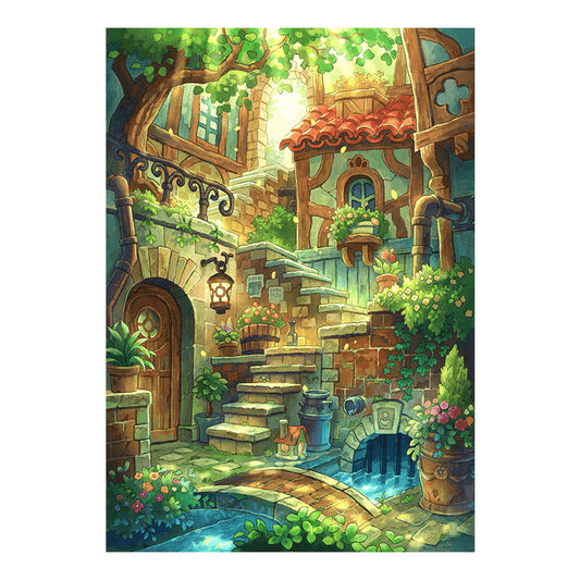 Diamond painting - Full Round / Square - Garden Cottage