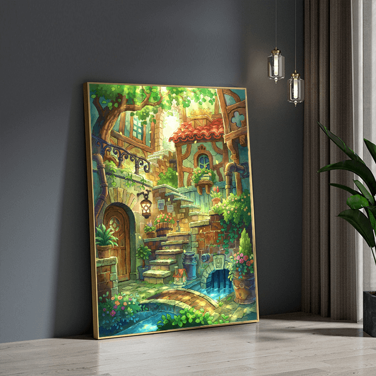garden cottage full drill diamond painting