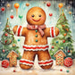 5D DIY Christmas Diamond Painting - Full Round / Square - Gingerbread Man B