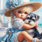 Girl And Dog Diamond Painting