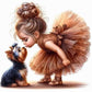 5D DIY Girl And Dog Diamond Painting
