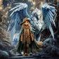 5D DIY Girl And Dragon Diamond Painting