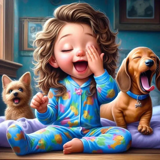 Girl In Pajama 5D DIY Diamond Painting