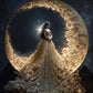 girl on moon diamond painting kit