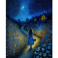 5D DIY Diamond Painting Kit - Full Round / Square - Girl Walks On Night Path