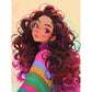 Girl Wearing Glasses 11ct Stamped Cross Stitch