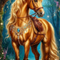DIY Animal Diamond Painting Kit - Full Round / Square - Golden Horse
