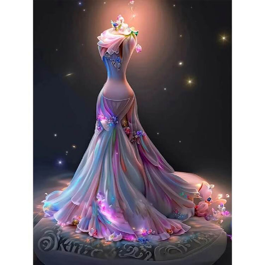 grace wedding dress diamond painting kit
