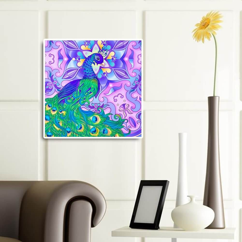 graceful peacock 5d full drill diamond painting kit