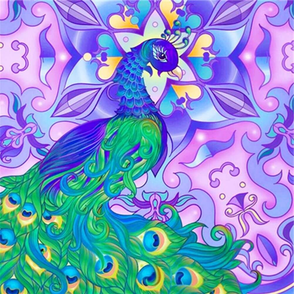 5D DIY Diamond painting - Full Round / Square - Graceful Peacock