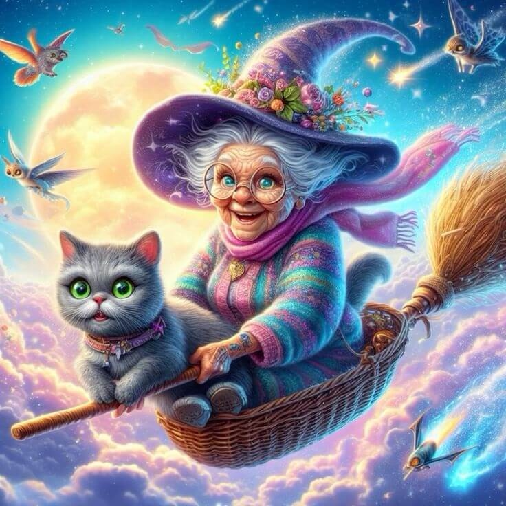 Grandma Witch 5D DIY Diamond Painting