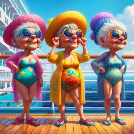 Grandmas In Swimming Suit Diamond Painting