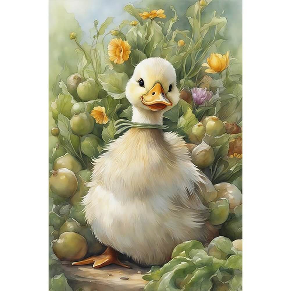 Grassy Bushes Duck 5D DIY Butterfly Diamond Painting Kit
