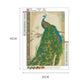 Green peacock full round diamond painting Canvas Size