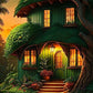 Green Tree House 5D DIY Diamond Painting