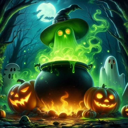 5D DIY Halloween Pot Diamond Painting